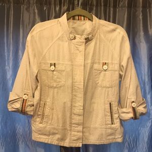 Seersucker button down top